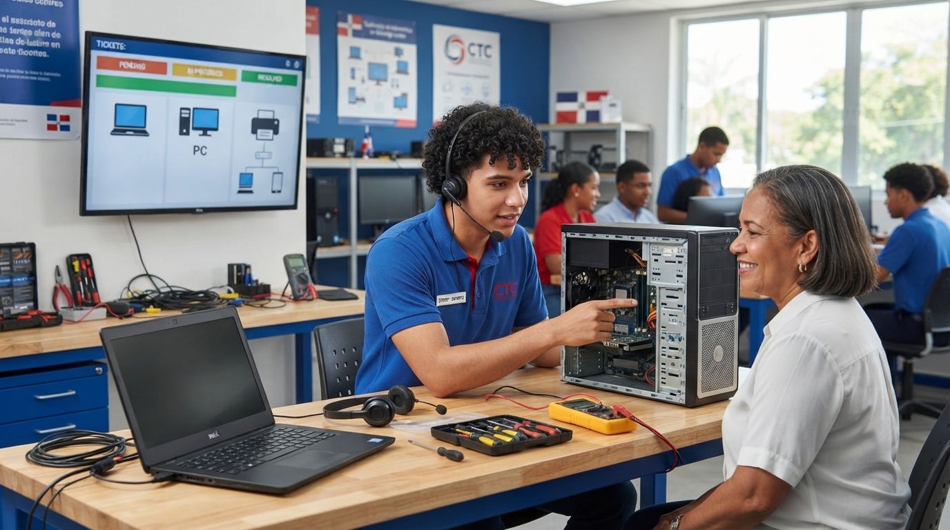 Trayectoria profesional de especialista en soporte informático (Cisco)